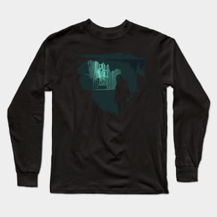 Mysterious Coated Man In Shady Alley Long Sleeve T-Shirt